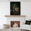 Fleur noire dorée moderne - art mural fleur fractale, impression avec fleur noire-33309510-18266811-116164185