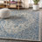 Nate Boho Medallion Textured Weave Gray/Navy Indoor/Outdoor Rug-313854411