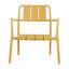 Ensemble 2 pièces de chaises 1 place et de table basse en PP - Mobilier polyvalent d'intérieur / extérieur pour salon, balcon, plage (sans chaises d'assemblage, table à installation facile) - Polypropylène, jaune-1649178705