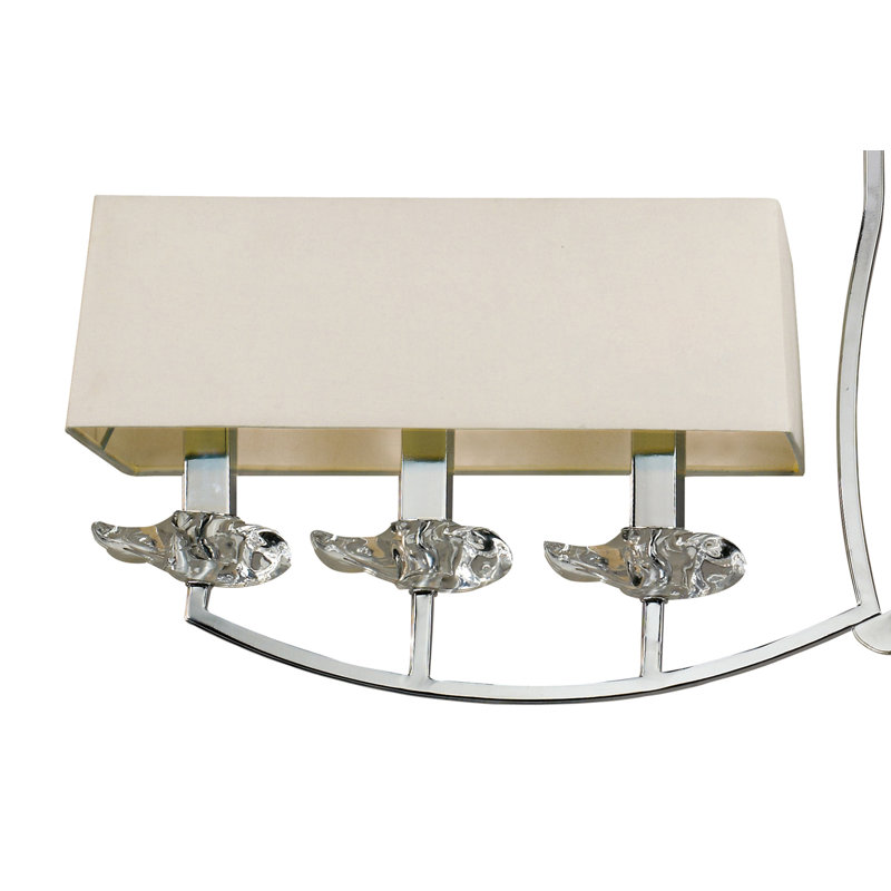 6 - Light Shaded Chandelier, Cream