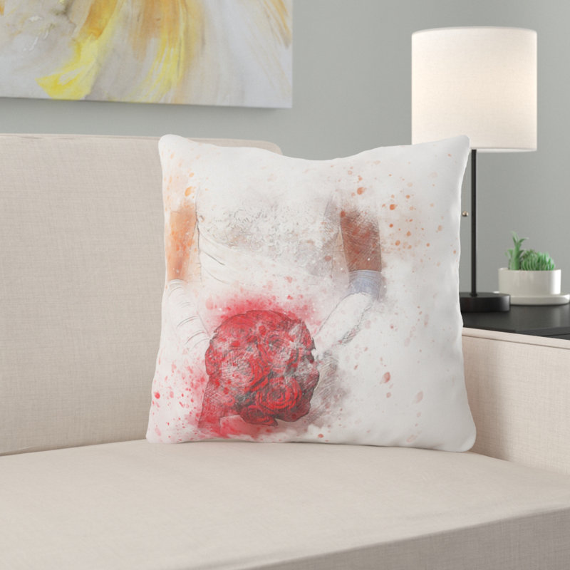 Housse de coussin d'extérieur carré Remmington Bride, Microsuède, Intérieur