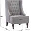 Fauteuil d'appoint à oreilles capitonné 1 pièce Modern Living