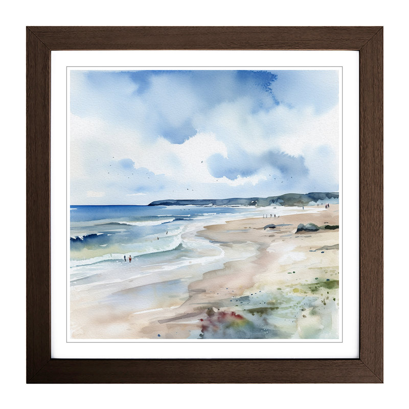 Single Picture Frame Print on Wood, Walnut