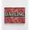 «Darling» par Gi Artlab, idée de cadeau d'anniversaire, cadeau d'anniversaire de premier rendez-vous, œuvre d'art de la chambre principale rouge