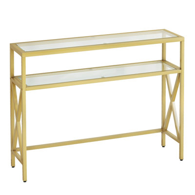 Console Table, Tempered Glass Sofa Table