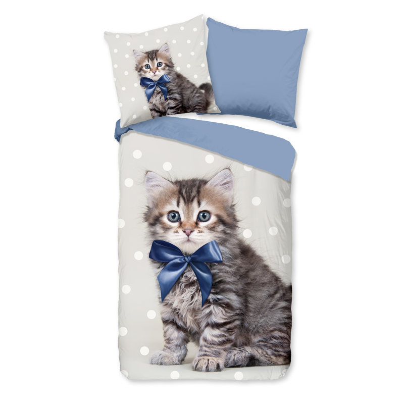 Cotton Abstract Duvet Cover with Pillowcases