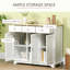 Buffet avec comptoir en bois massif, armoire de rangement de cuisine moderne, armoire à café avec 3 tiroirs, portes et tablette réglable, blanc