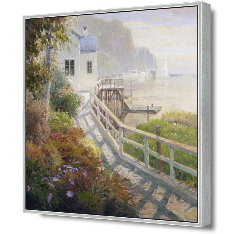 Harbor Pathway Print, 47" H x 47" W, Silver