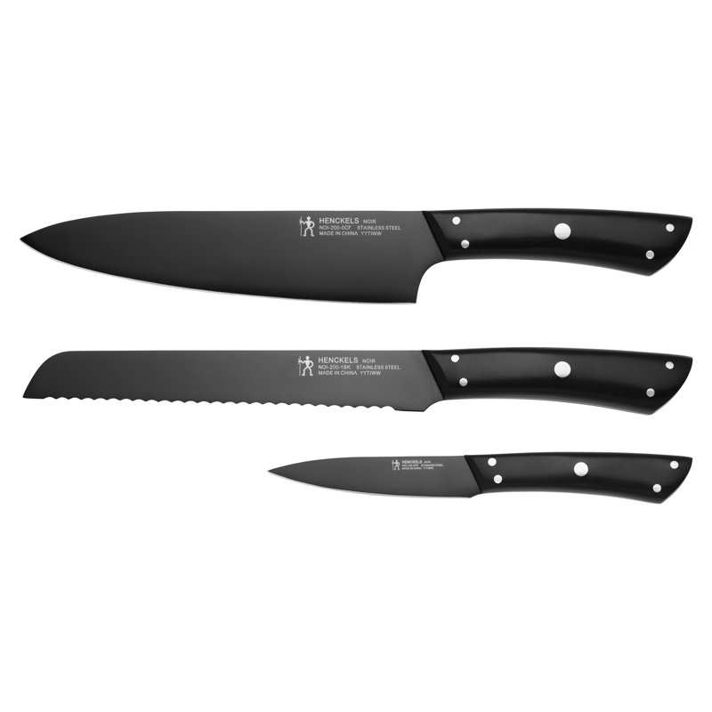 Henckels Noir 3-Pc Starter Knife Set