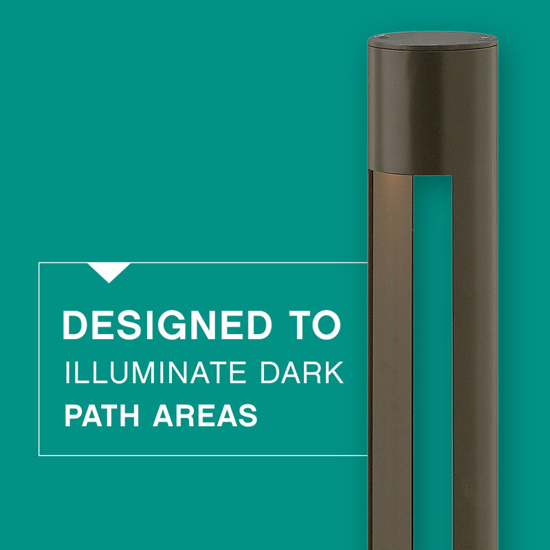Atlantis Line Voltage Integrated LED Bollard Light, Bronze