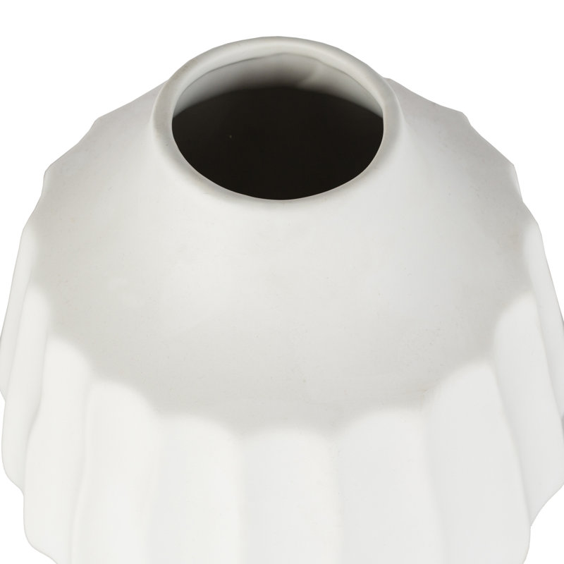 Ivory 17'' Ceramic Table Vase, Ivory