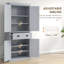 Élégant garde-manger de style colonial - panneau renforcé et ensemble de fixation murale pour un rangement stable
