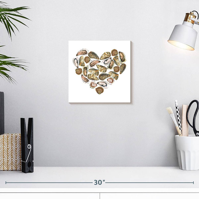 Brampt Heart Oysters, H 10 po x l 10 po
