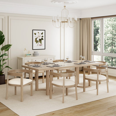 Inesa 7-Piece Wood Upholstered Dining Set