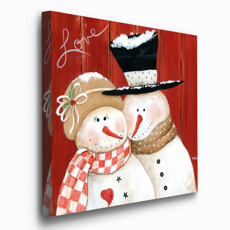 Frosty Love - impression sur toile tendue, H 32 po x l 32 po x P 1 po