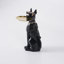 Modern Resin Dog Sculpture Cute End Table Side Table with Metal Storage Tray Tissue Box-1476957051