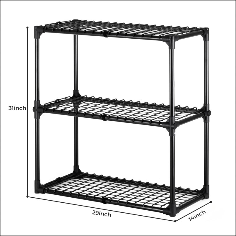 Support à 3 tablettes, (3 tablettes) H 31 po x l 29 po x P 14 po