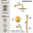 10-Inch High-Pressure Rainfall Shower System, Tub Faucet Set with Pressure Balanced Valve-73468189