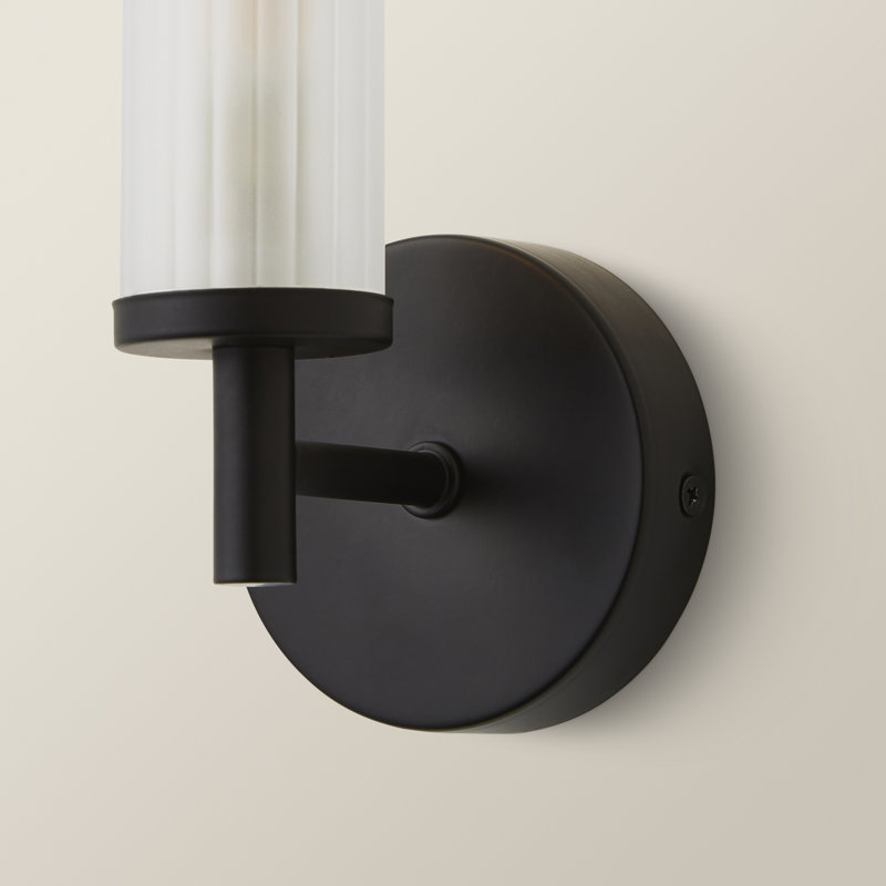 Adiell Glass Armed Sconce, No, Matte Black