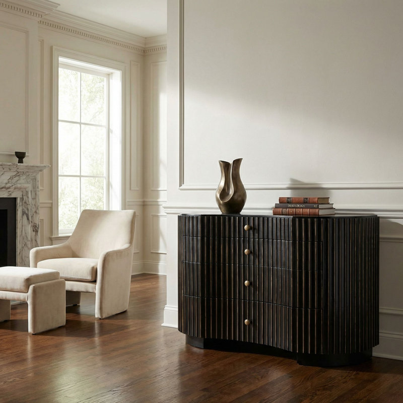 Irene 4 - Drawer Solid Wood Dresser