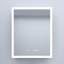 24 po L 30 po H Pharmacie rectangulaire encastrée / à fixation en aluminium argenté à gauche H avec miroir DEL et horloge