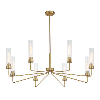 Blayson 8 - Light Classic / Traditional Chandelier in Warm Brass