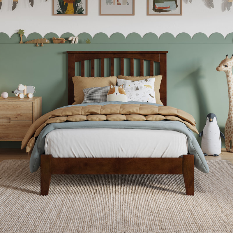 Worreno Mission Low Profile Solid Wood Platform Bed