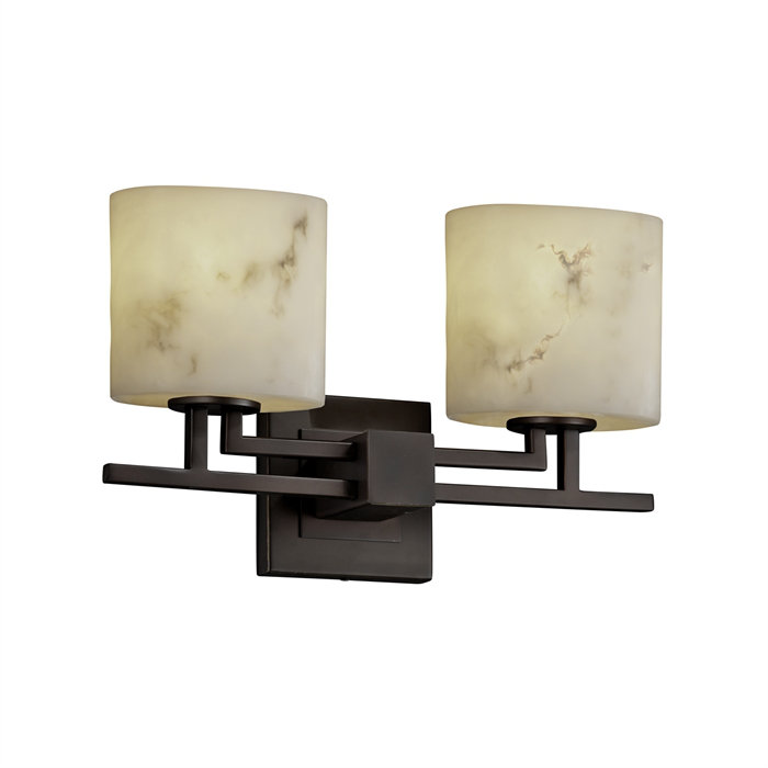Éclairage pour meuble-lavabo 2 lumières Aleynah, Bronze foncé