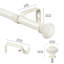 Tringle à rideau simple 5/8 po avec embouts de bateau-983436065-983436070
