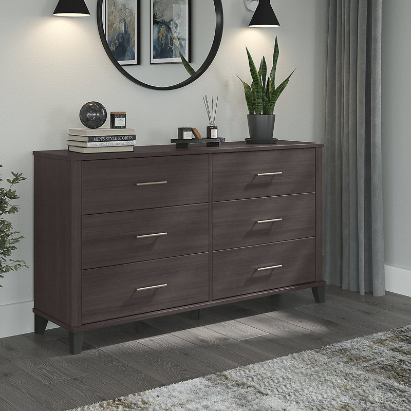 Giovanna 59'' W 6 - Drawer Dresser, Storm Gray