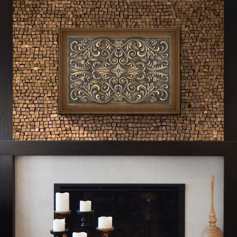 Carreau mural décoratif en résine 16 po x 24 po, Bronze