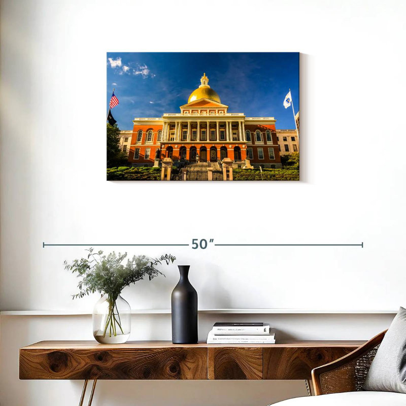 Massachusetts State House Boston, 20" H x 30" W