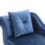 Chaise longue capitonnée en velours de 157 cm avec garniture cloutée et coussin décoratif-109045785-109045786