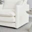 Canapé modulaire à structure en U en chenille blanche en forme de U avec repose-pieds double pour chenille modulaire, éponge et salon