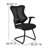 Designer Mesh Sled Base Side Reception Chair with Adjustable Arms