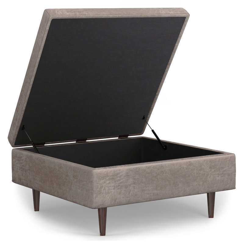 Grande table basse avec repose-pieds Mid Century, Gris