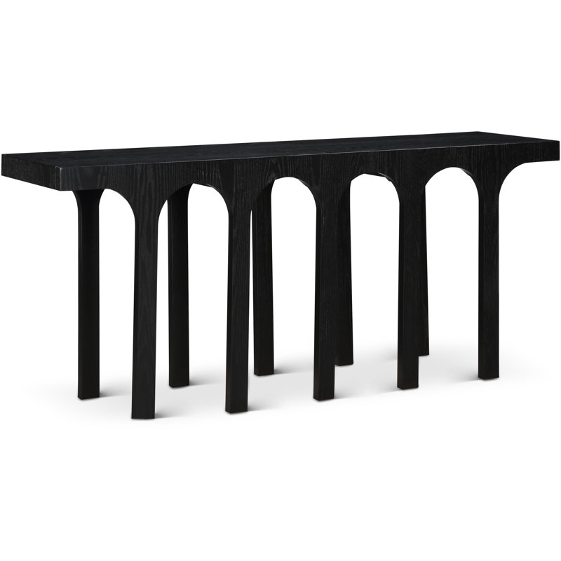 Brint 70'' Solid Wood Console Table, Black