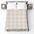 Beige Houndstooth Pattern Quilted Bedspread All Sizes-130659520
