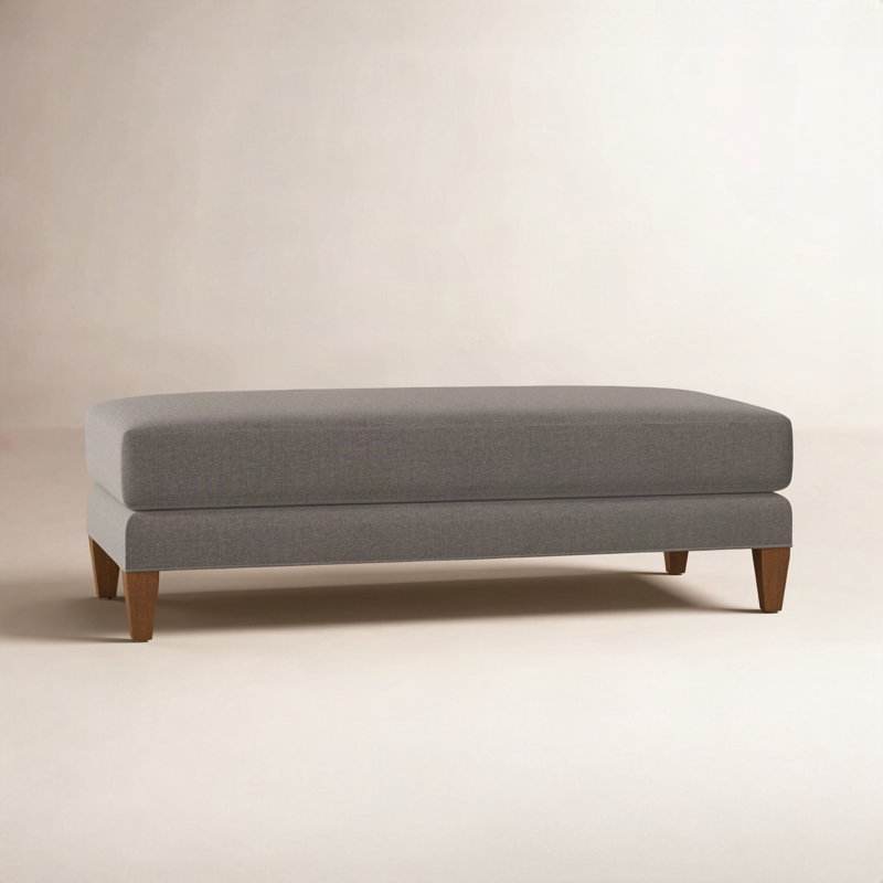 Celeste 48" Upholstered Cocktail Ottoman, Pumice, Flower Blossom; 0587-41