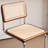 Crumley Natural Rattan 24.8" Cantilever Counter Stool with Cane Rattan Back and Metal Frame-984747892
