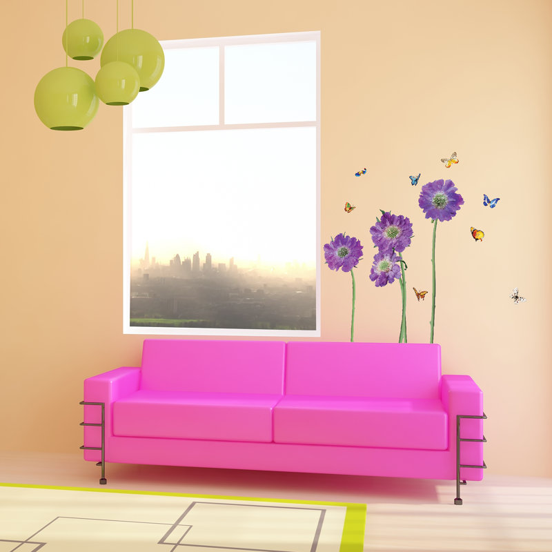 Adhésif décoratif fleurs