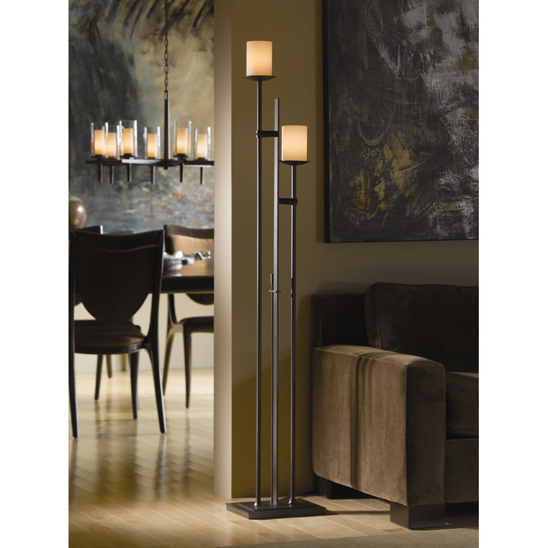 Lampe sur pied 65,8 po Rook, Opale, Fumée foncée