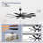 62” Modern Ceiling Fan with Light and Remote, 10-Blade Indoor Fan with Quiet Reversible DC Motor, 3CCT Dimmable LED for Large Living Rooms-844899021-844899020