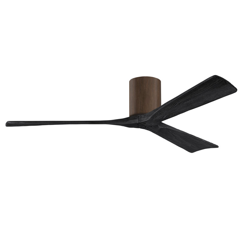 Ventilateur de plafond à 3 pales Olivier, Noyer, Noir mat, 60"