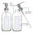 White Glass Soap Dispenser Set 2 Pack