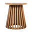 Table d'appoint d'extérieur en bois d'acacia, table basse ronde en teck clair pour la cour arrière, pelouse, balcon, cour