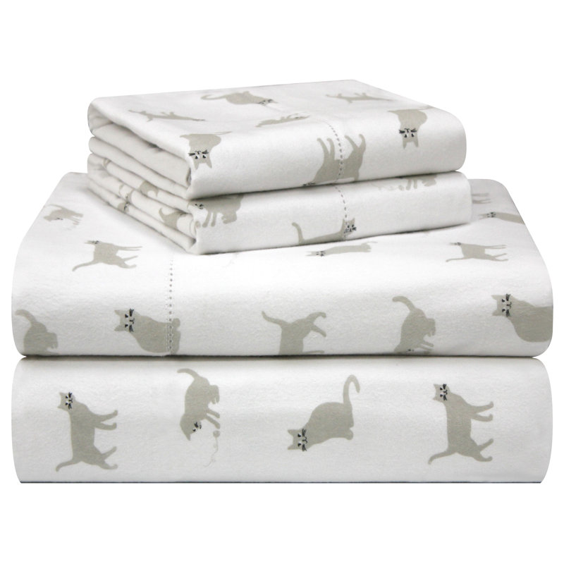 180 GSM Cotton Flannel Flannel Duvet Cover, King/Cal. King Duvet Cover + 2 Shams