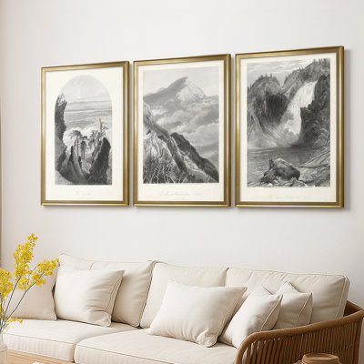 The Catskills - Toile tendue avec châssis sur mesure - 3 pièces