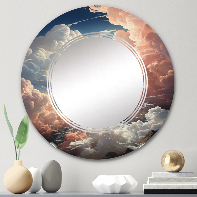 Yefry - Miroir mural rond, 24 po x 24 po