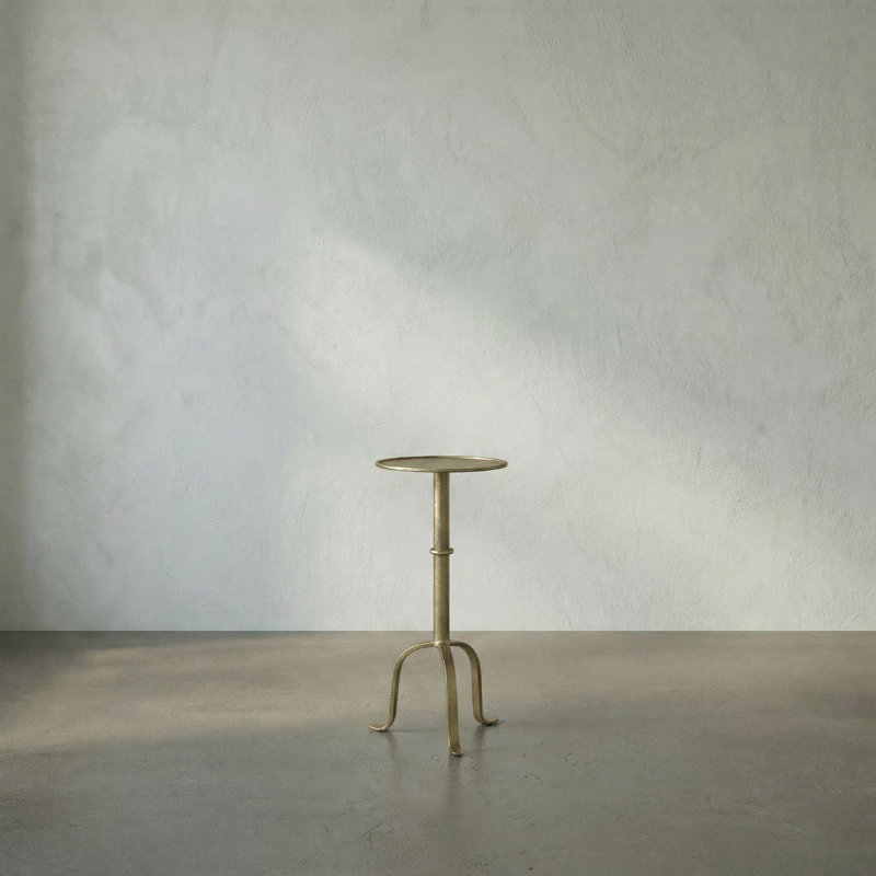 Tini End Table, Antique Brass